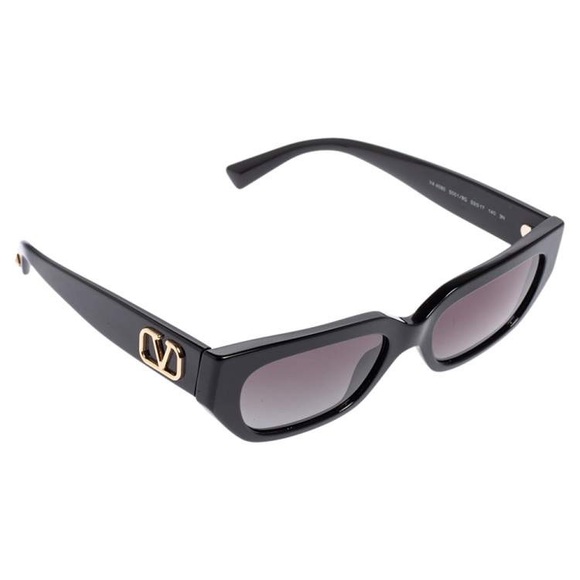 Valentino Black Acetate VA4080 VLogo Gradient Rectangular Sunglasses - Picture 1 of 14